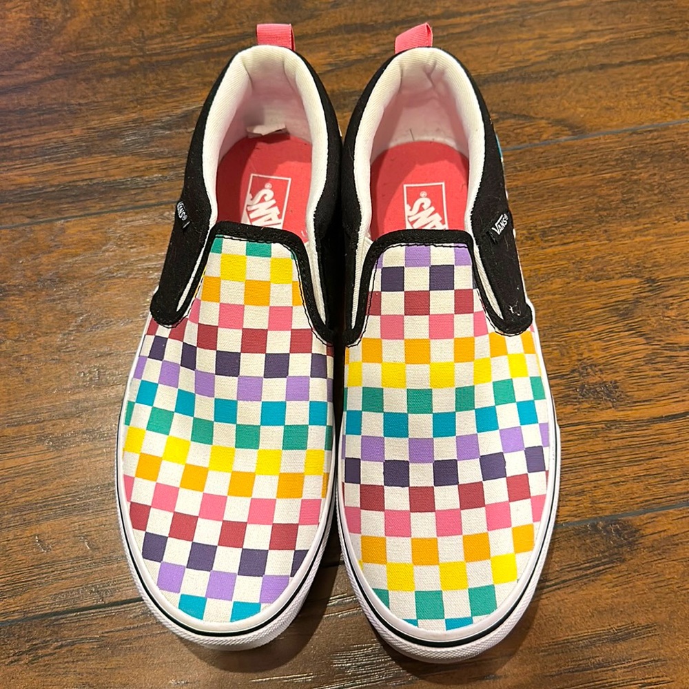 Multicolored Womens Checkered Vans